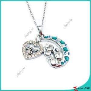 Fashion Moon and Heart Charm Pendant Fashion Necklace (PN)