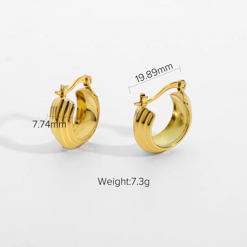 European and American Fashion Earrings 18K Plated 316L Stainless Steel Personality Earrings