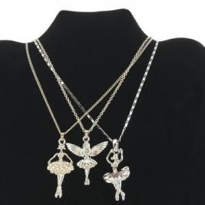 Wholesale Silver Girl Charms Pendants Necklace (FN16040810)