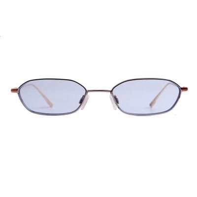 2019 Newly Tiny Light Purple Lens Metal Sunglasses