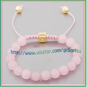 Pink Gemstone Bead Bracelet SBB034