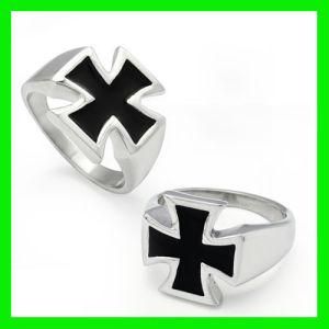 Fashion Stainless Steel Cross Ring (TPSK292)