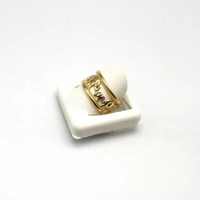 High Quality Gold Color Elegant Circle Finger Ring for Lady