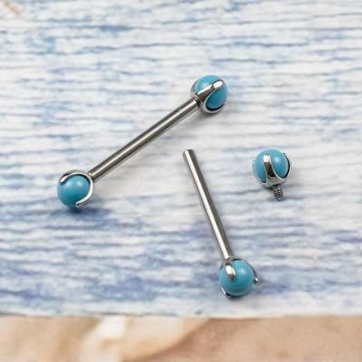 Eternal Metal ASTM F136 Titanium Plain Ball Internally Threaded Nipple Ring Piercing Jewelry