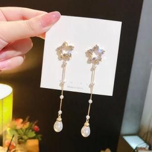 Wholesale Cheap Fashion 8.3 Cm Elegant Pearl Earring Jewelry for Women