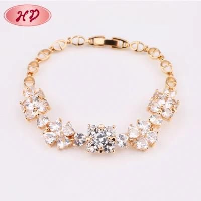 18K Hot Sale Gold Plated Crystal Fashion Jewelry Bangle Bracelet