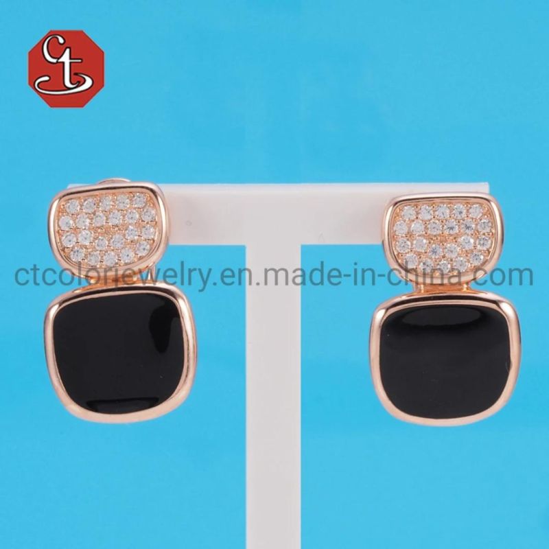 Multi-color Enamel Earrings White&Pink Enamel Earrings Hot Selling Jewelry