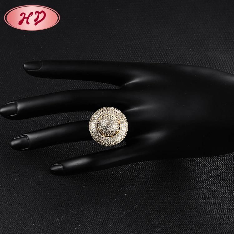18K Gold Plated Silver Stainless Steel Fashion Women Engagement Finger Wedding Rings Jewelry Design