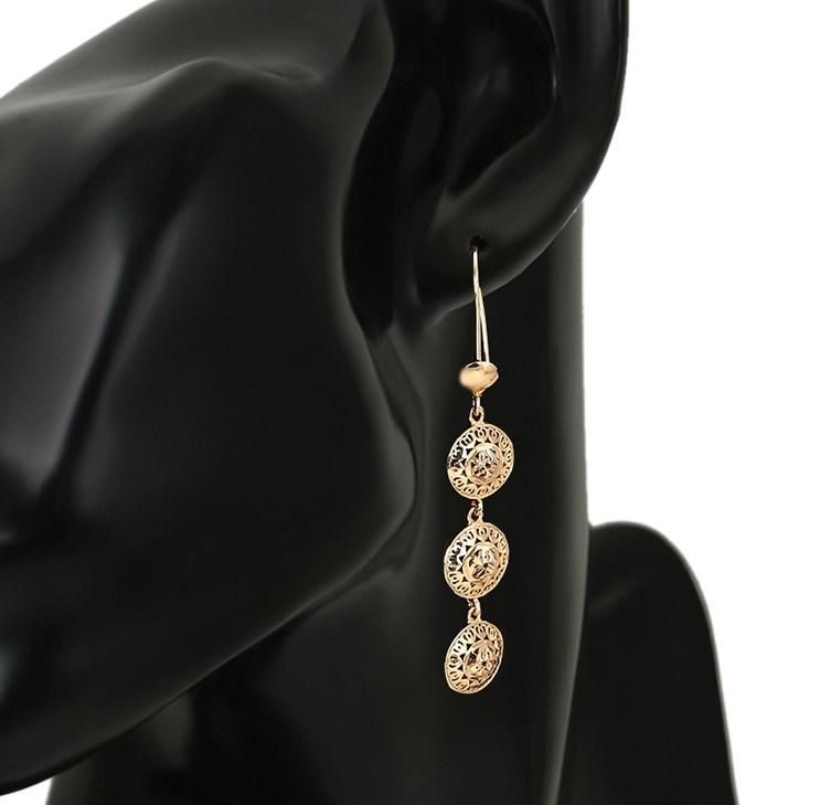 Wholesale New Design Unique Fashion 18K Gold Color Ball Shape Women′ S Eardrop Earrings