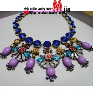 New Handmade Necklace with Stones and Rhinestones, Jewelry Set (BDF9806)