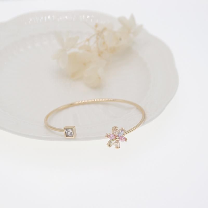 Hot Selling Fashion Flower Shape Gold Plated Women