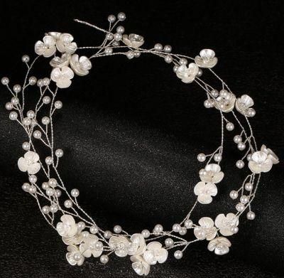 Bridal Crysatl Flower Wire Headband Hair Comb Headpiece. Wedding Crystal Headband