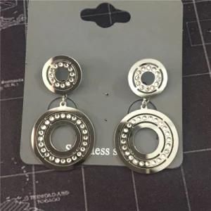 Yongjing Stainless Steel Orecchini Jewelry Crystal Round Earring