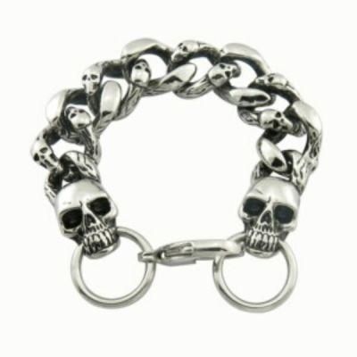 316 Stainless Steel Men Skull Bangle