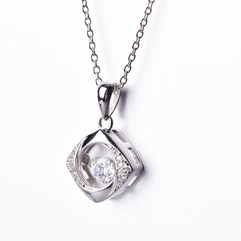 Beating Heart Clavicle Chain for Women Jewelry Square Necklace