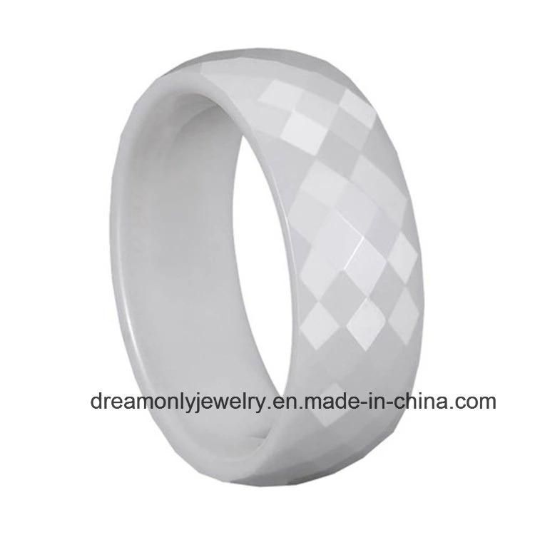 White Ceramic Jewelry Ring Men′s Ring
