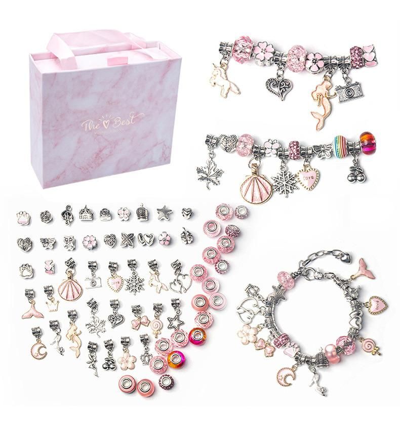 Crystal Beads Jewelry Gift Set Charm DIY Bracelet Making Kit