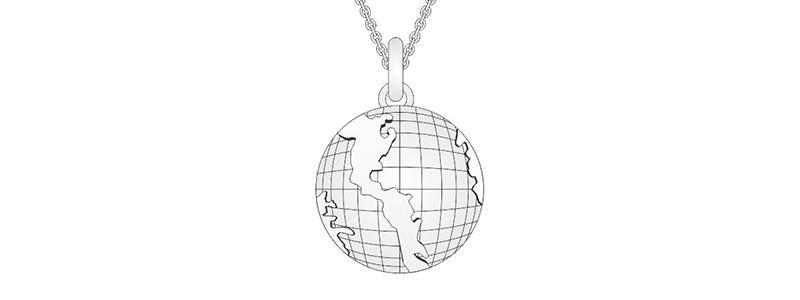 Super High Quality Silver Globe Shape Fashion Jewelry