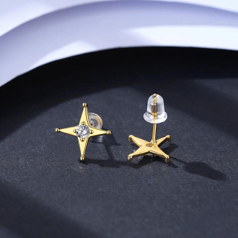 Ear Cuff Gold Plated Star Earrings for Girls