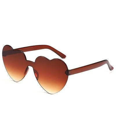 Colorful Cheap Heart-Shaped Sunglasses PU Material UV400
