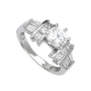 Silver 925 Women Stunning Eternity Brilliant Round Cut CZ Ring