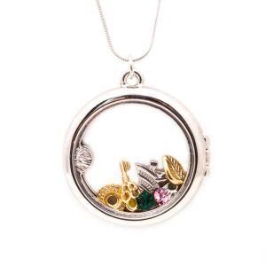 Fashion Jewelry Accessories Long Chain Charm Locket Pendant Necklace for Women