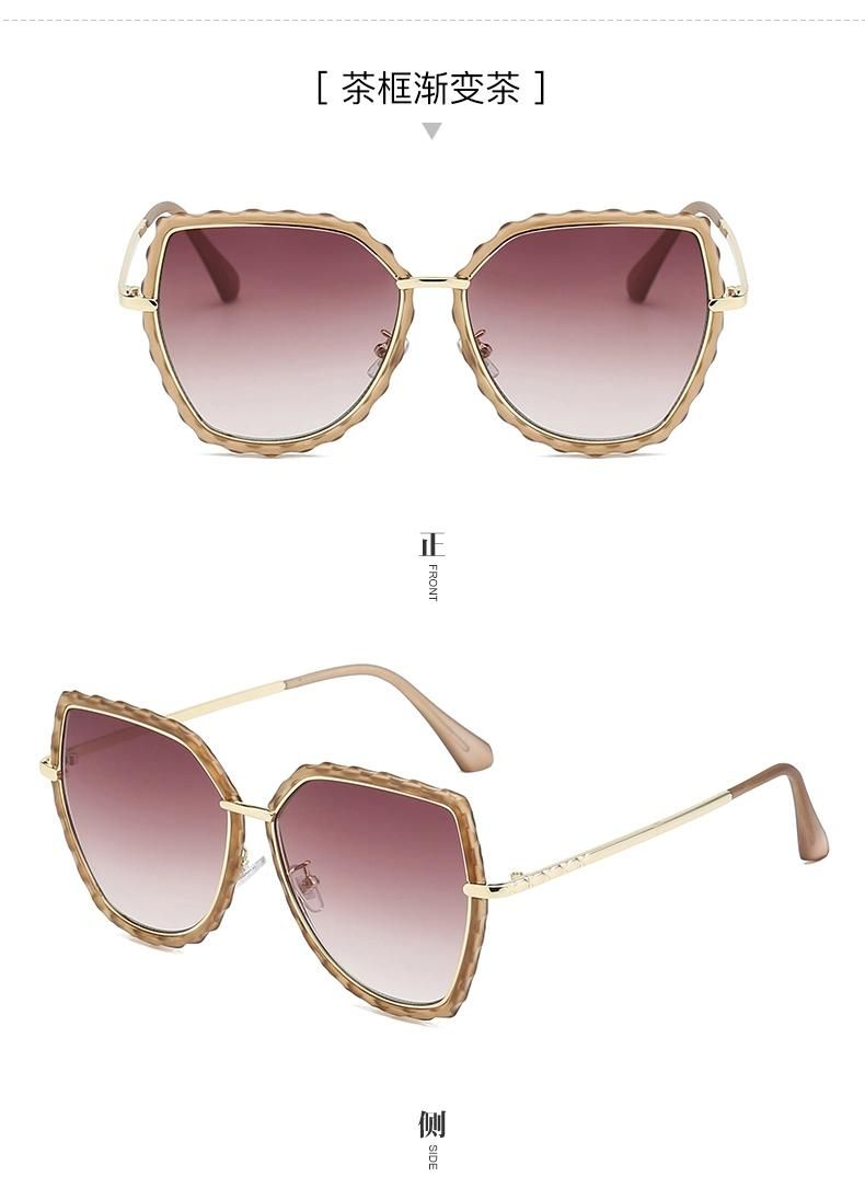 New Arrival Plastic Fashion Vintage Trendy Women Oversized Sun Glasses Sunglasses Hot Sale Squared Transparent Rhinestone Metal Frame Bling Eyeglasses