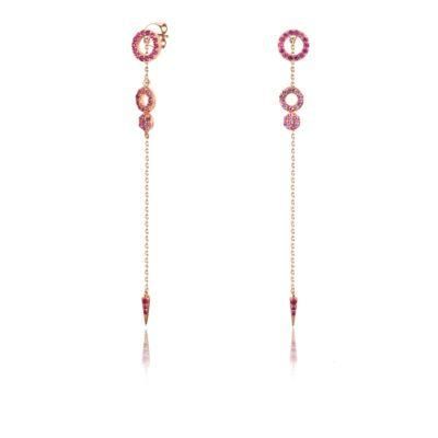 Wholesale 925 Silver or Brass Circle Geometry Charm Earring for Youth
