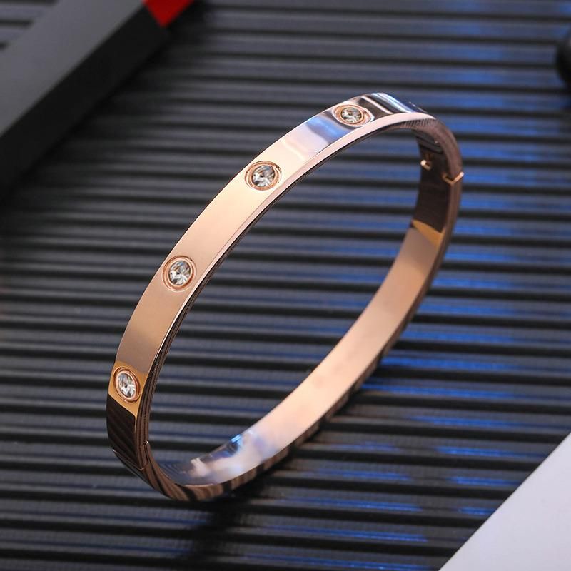 Fashion Jewelry Titanium Steel Rose Gold His-and-Hers Bracelet