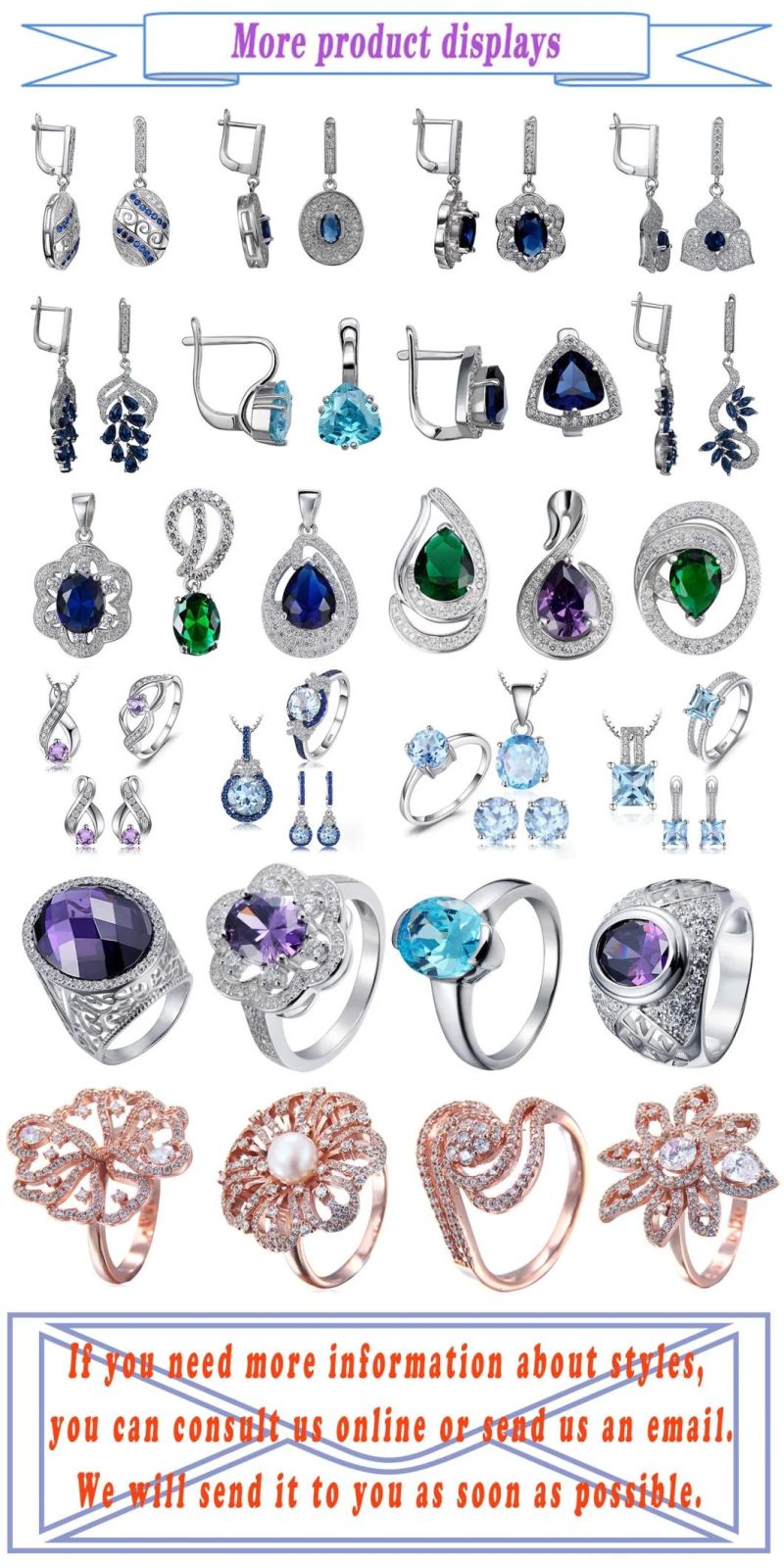 925 Sterling Silver Rings CZ Diamond Jewellery Finger Rings Couple Rings