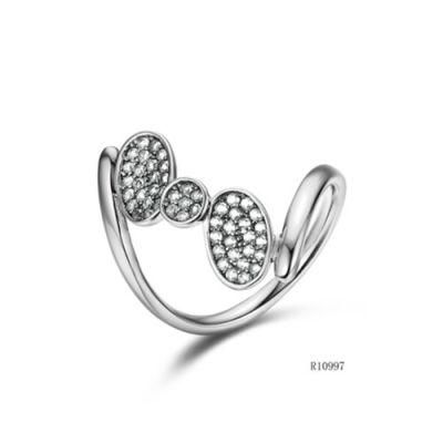 Oval Silver with Fancy CZ Ring for Women