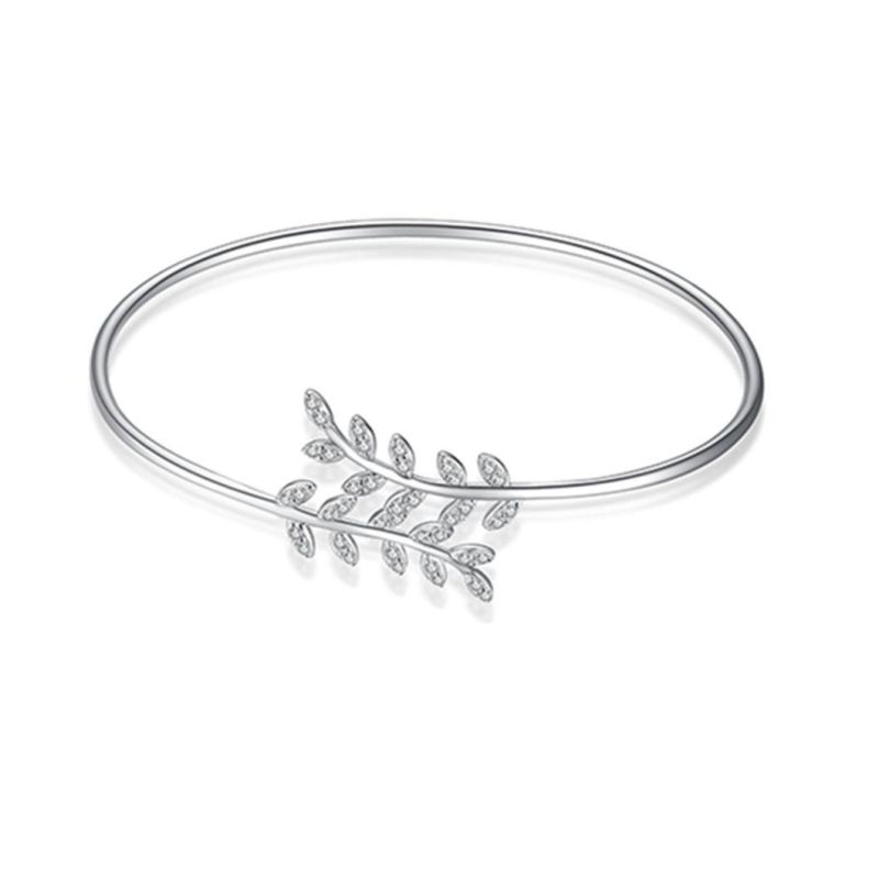 Adjustable Cuff Bangle Bracelet 925 Sterling Silver Fashion Jewelry Friendship Gift