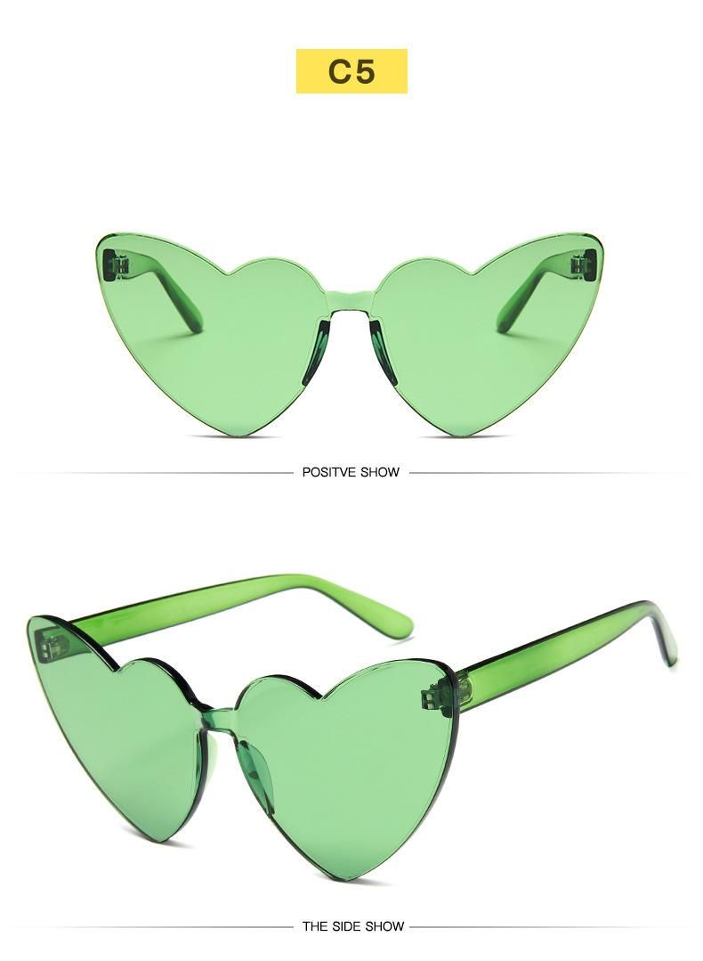 Wholesale Custom New Fashion Heart Shaped Frame Womens Sunglasses