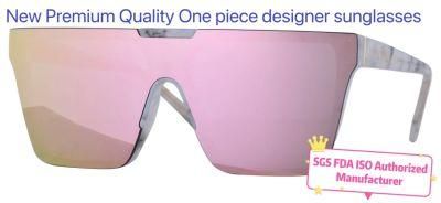 2 Colors Flower Patter Best Selling Women Fashion Polarized Sunglass with One Piece Revo Lens
