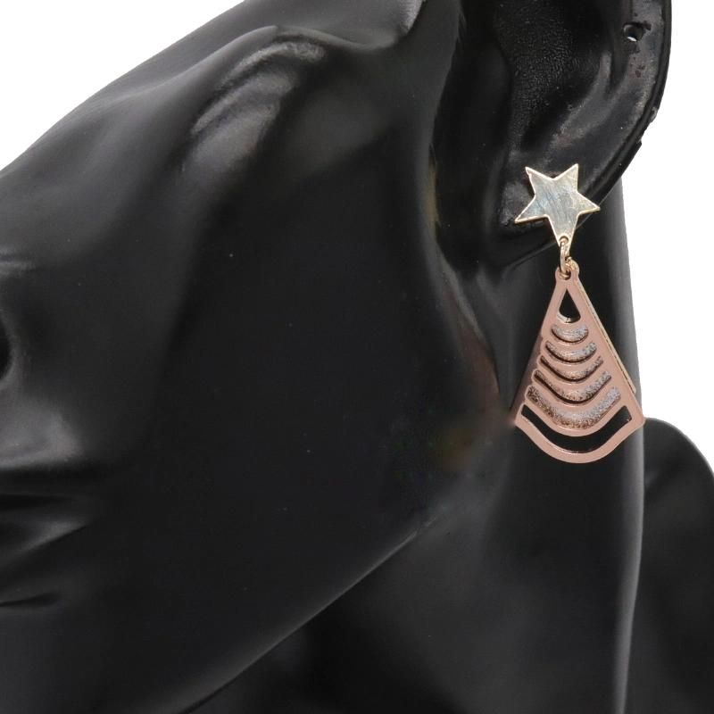 Statement Luxury Jewelry Tri-Color Gold Plated Earrings