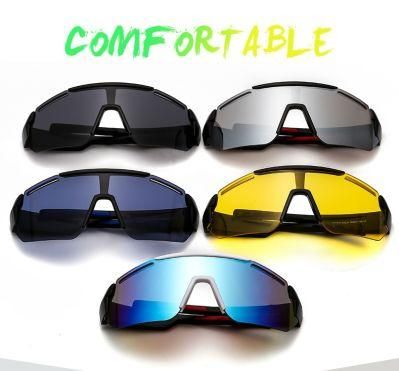 Men&prime;s Cycling Glasses Large Frame Windproof Sprot Sunglasses