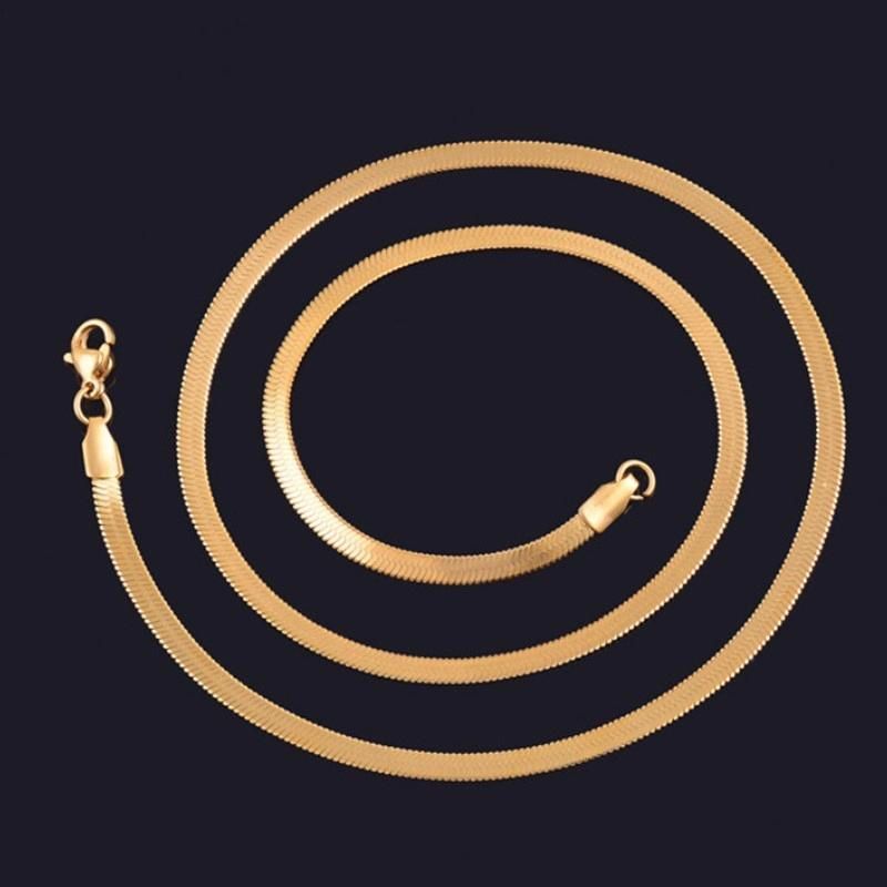 Stainless Steel Jewelry Herringbone Chain Necklace for Men and Women
