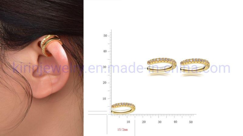 Clip on Earrings Non Pierced Gold Plated Clip on Earrings for Girls 925 Sterling Silver Clip-on Earrings