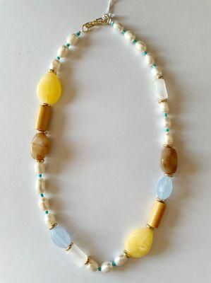 Colourful Jewellery Necklace Decorated with Pearl (18~21cm)