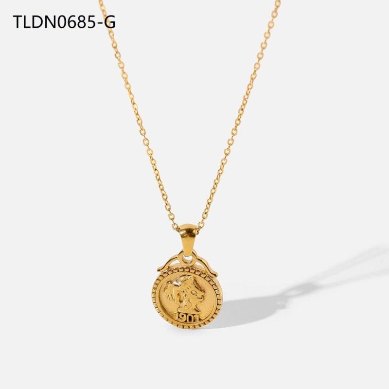 Manufacturer Custom High Quality Brand Jewelry, Gold Plated Stainless Steel Necklace, Necklace Waterproof