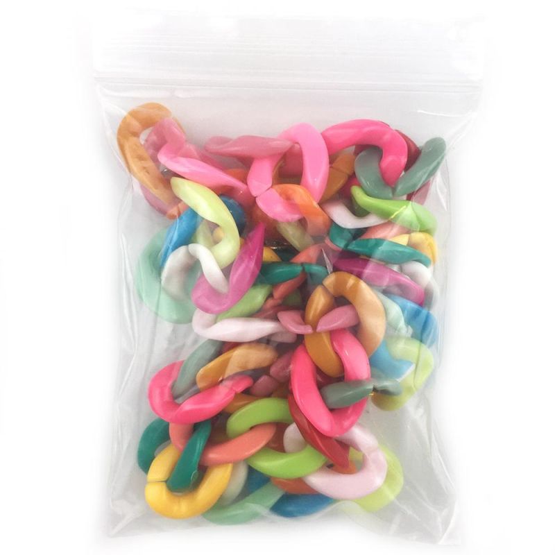 High Quality Matte Color Face Masking Acrylic Link Masking Chain for Kids