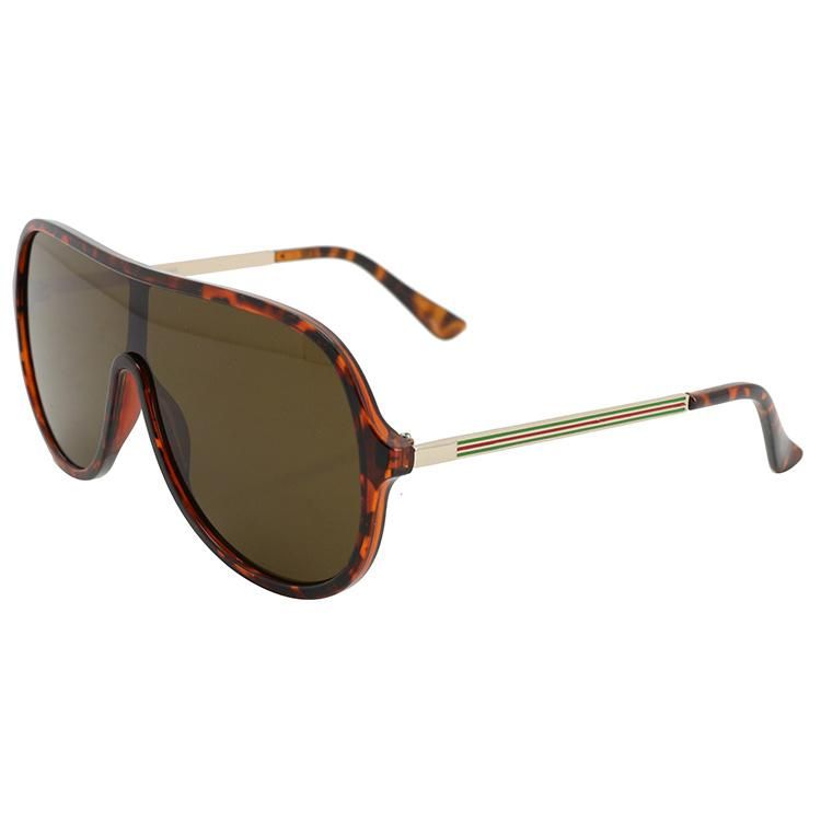 2020 Stylish One Piece Metal Temple Fashion Sunglasses