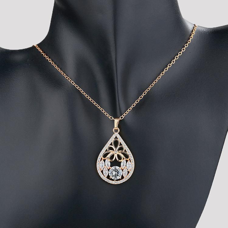 Birthday Gift Women′s Crystal Dubai Gold Plated Jewelry Set