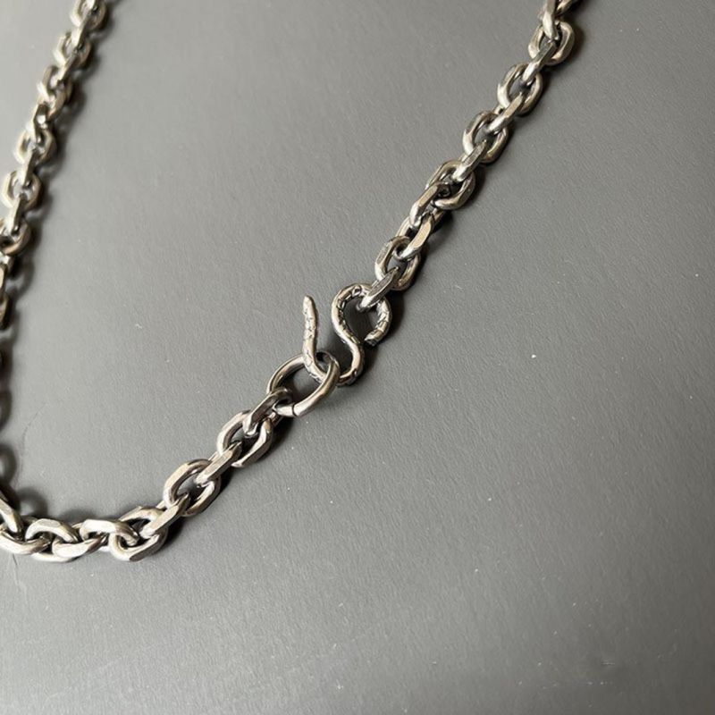 Pure Titanium Necklace O-Chain Ultra-Light Rust-Free Necklace 7mm Personality Chain Retro Men′s and Women′s Single Solid Titanium Chain Tinl2228