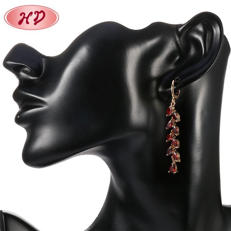 Guangzhou Wholesale Price of 18K Gold Plated Fancy Drop Earring for Women