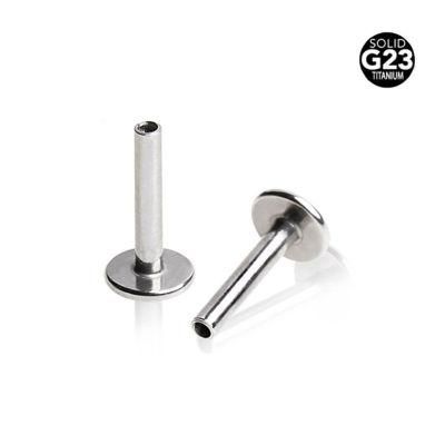 G23 Titanium Labret Bar Without Tops 16g Lip Piercing Internally Threaded Medusa Ring Cartilage Monroe Labret Jewelry (Just bar)