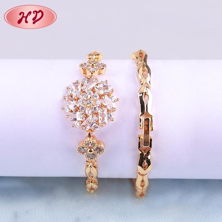 Wholesale High Quality New Fashion 18K Gold Plated Couple Bracelet Jewelry for Young Peoper