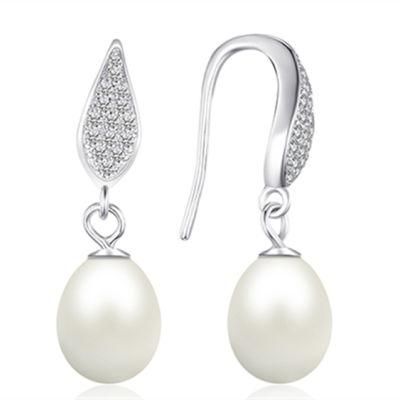 925 Sterling Silver Jewelry Freshwater Pearl Earring Fashion Jewellery/Accessories as Gift