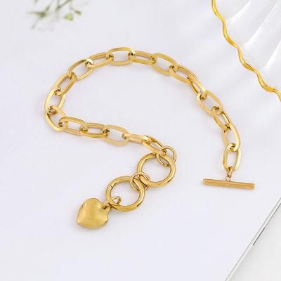 Fashion jewellery Manufacturer Custom Water Proof Jewelry High Quality Non Fade New Arrivals Women Gold Plated Bracelet Custom