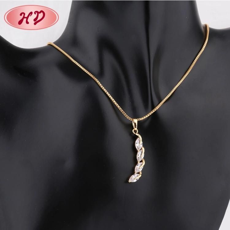 New Design 18K Rose Gold Plated Alloy Crystal Jewelry Chain Set